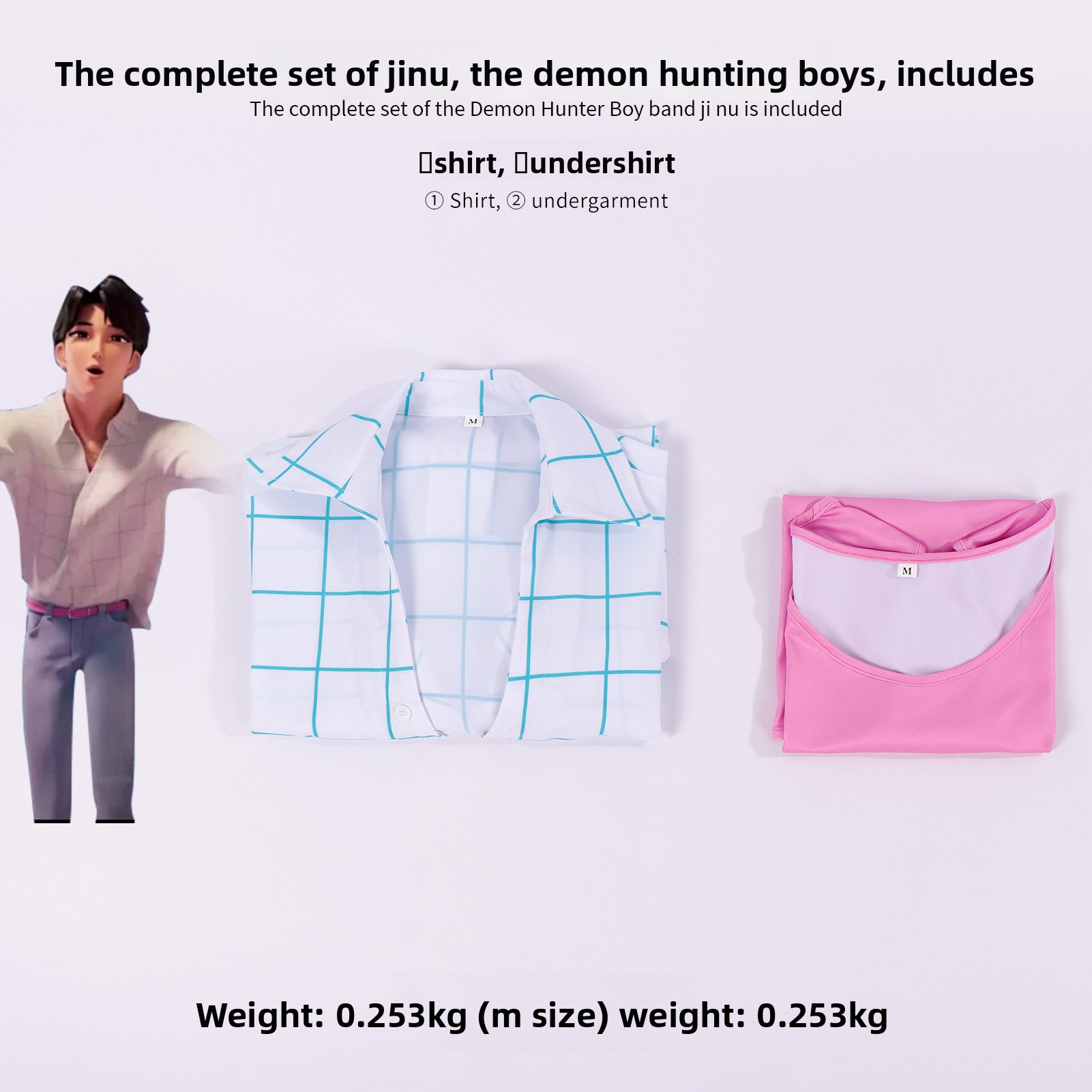 Cosplay Costume for KPop Demon Hunters Singer setCos Shaga Boys Jinu Devil Men's Team Full Series Shirts