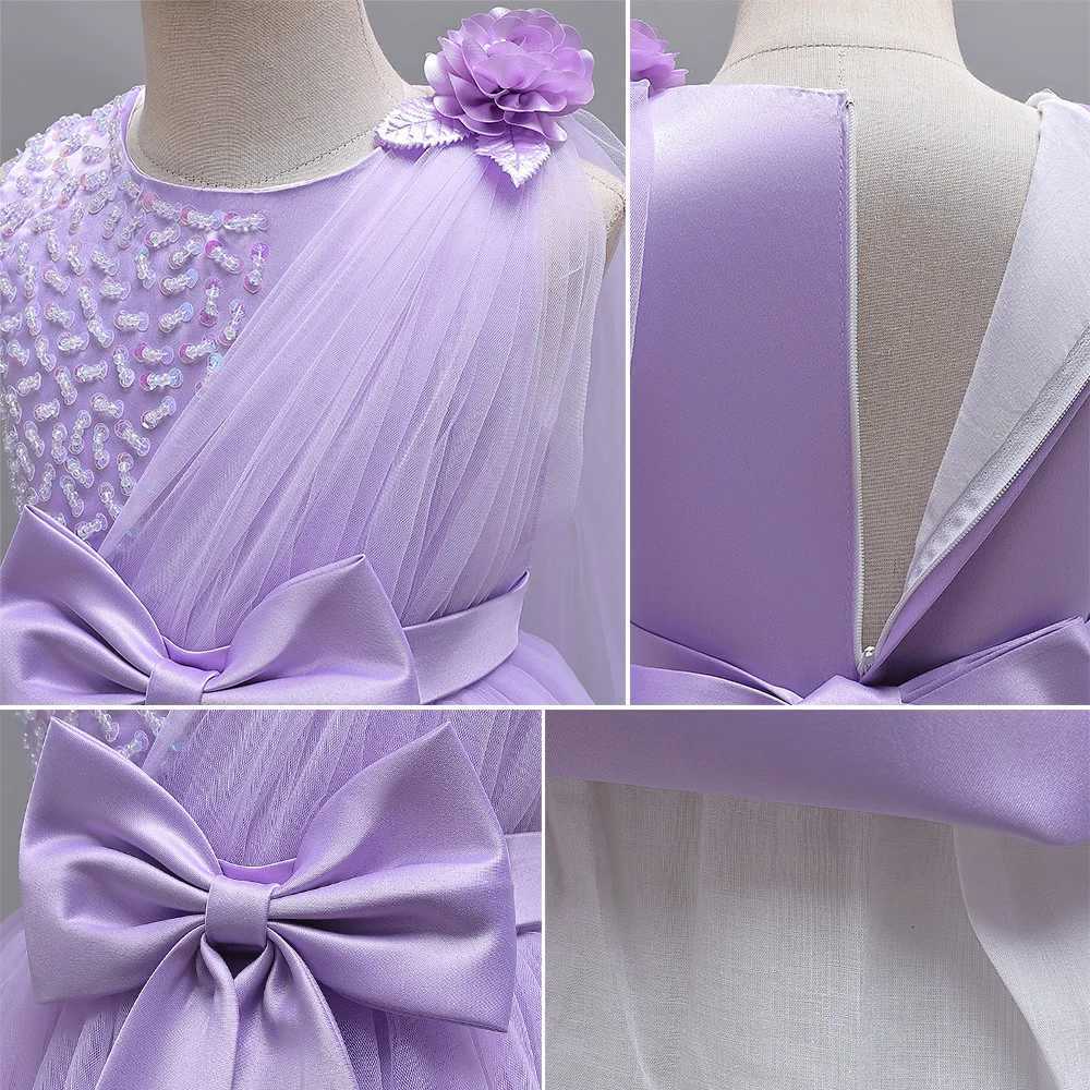 New 2025 Pageant Elegant Evening Dress Mesh Tulle Children Prom Gown Girl luxury Party Dresses for girls from 5 to 12 Years Z250926