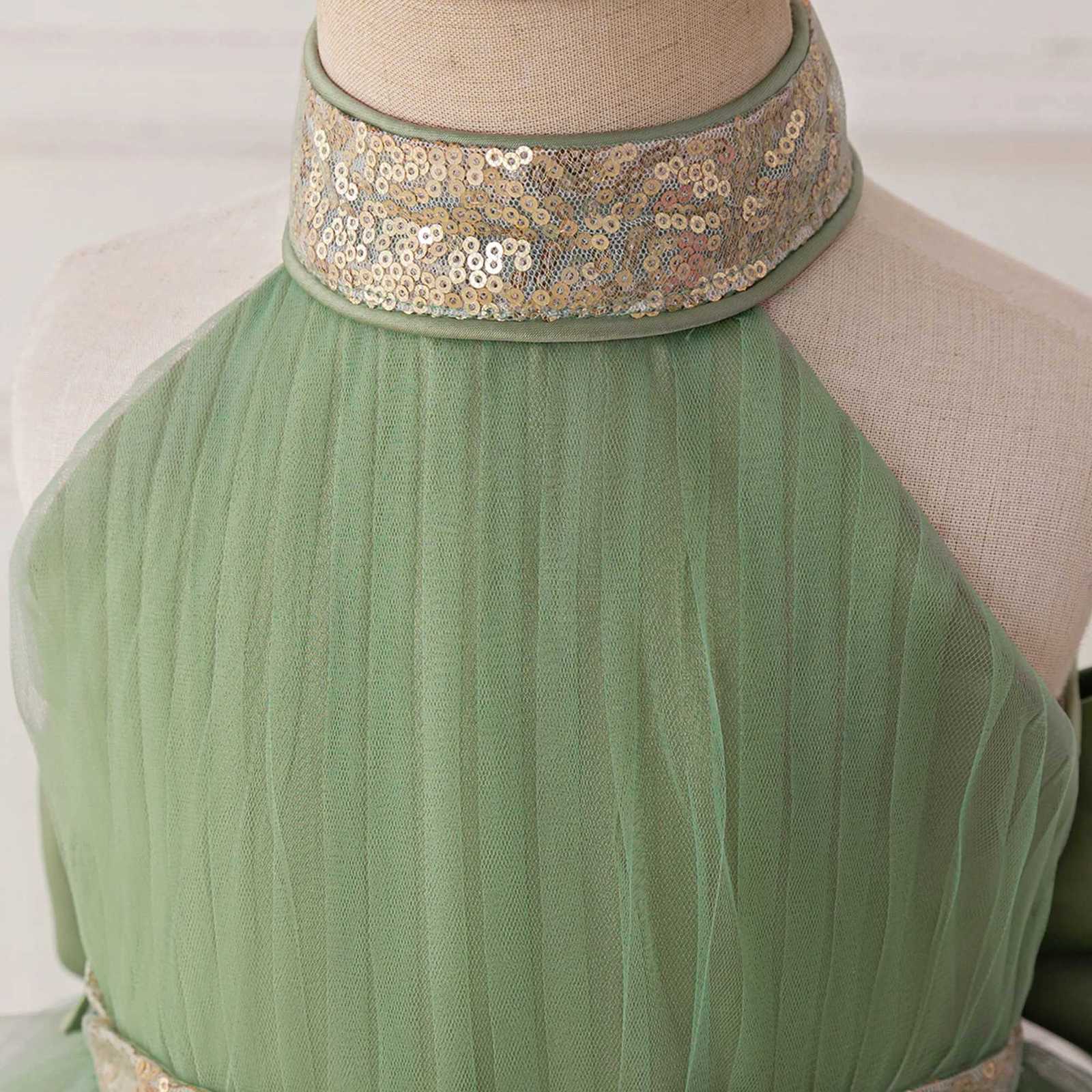 Elegant Bridesmaids Party Girls Dress 48 Yrs Sequins Wedding Birthday Princess Prom Dresses Girl Bow Graduation Evening Vestido Z250926