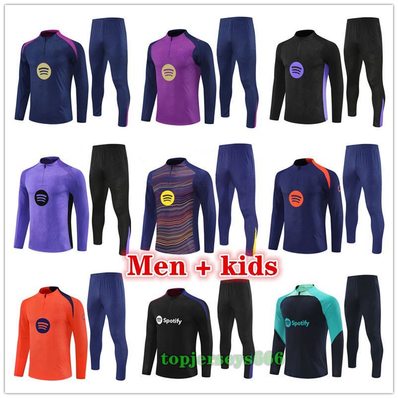 2025 2026 Barcelonaes football tracksuit training suit Men and kids kits 24 25 26 soccer tracksuit jogging chandal futbol Survetement