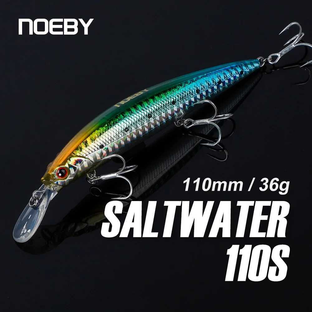 NOEBY 110mm 36g Heavy Sinking Minnow Rolling Wobbrs Artificial Hard Baits Jerkbait for Seabass Fishing Lure W250926