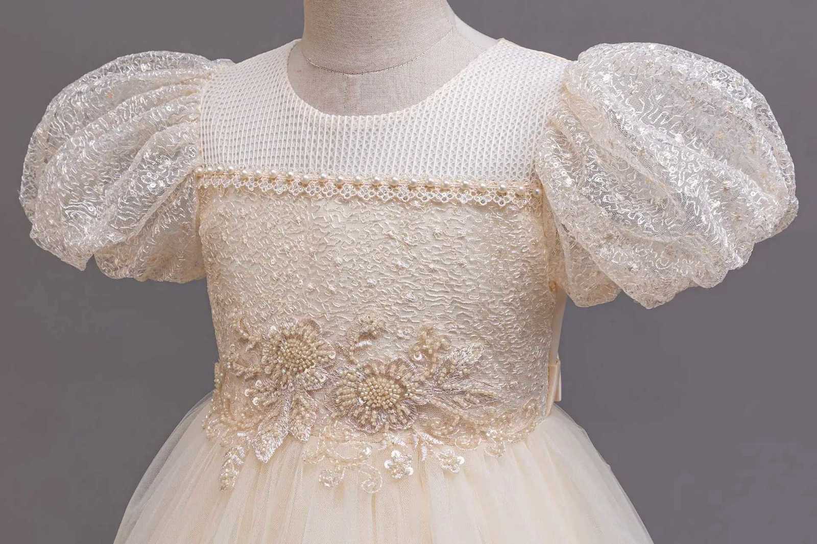 412 year old girls dresses and dresses at banquets and dresses elegant girls model catwalk lace dresses children Christmas cost Z250926