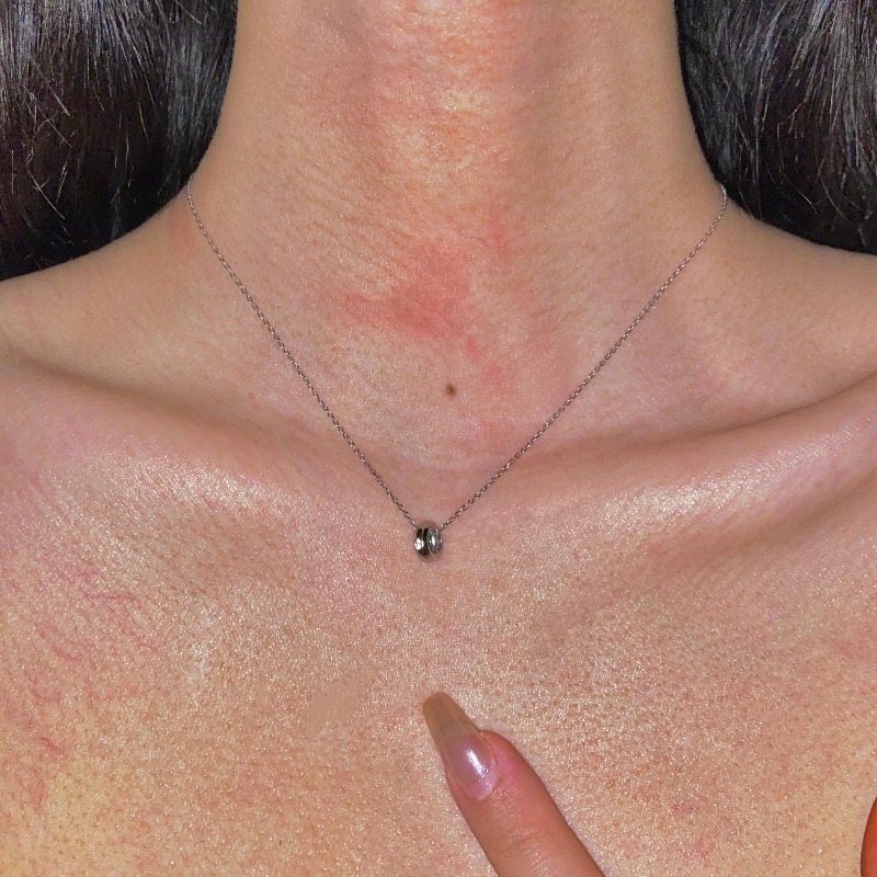 Jewellery High Quality 925 Silver Diamond Transfer Necklace Ring Set Mini Collarbone Chain for Versatile Wear Gift for All Occasions Textured Elegant 