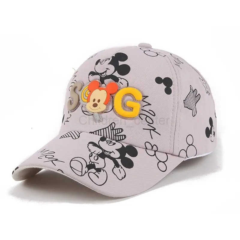 Disney Creative Mickey childrens cute cartoon print pattern fashion and versatile portable sunshade baseball cap when going out H250926