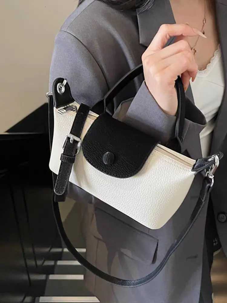 Fashion Contrast Mini Dumpling Crossbody Bag for Women 2025 New High Quality Shoulder Bags black Pink HandBag PursesW250926