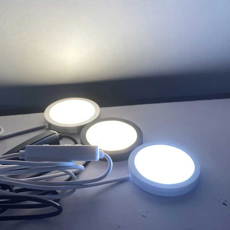 Ultrathin 8mm USB 5V 3W Dimmable Spotlight Surface Mounted Mini LED Circular Simple Ceiling Light Exhibition Cabinet Lamp C250925