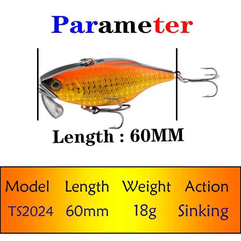 60mm 18g Testar Jig Vibration Bait Long Casting VIB Wobbrs Swimbait Winter Ice Fishing Trout Pike Dogfish W250926