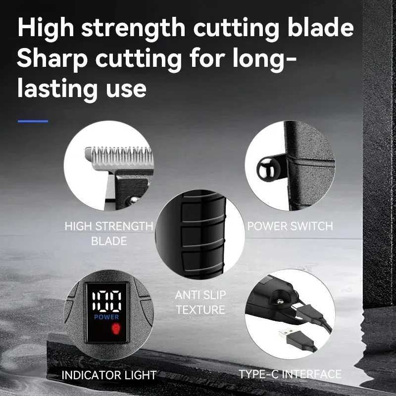 Kemei Km2026 New Hair Trimmer with LCD Display Electric Hair Clipper Shaver Men Hair Cutting Machine for Salon R250926