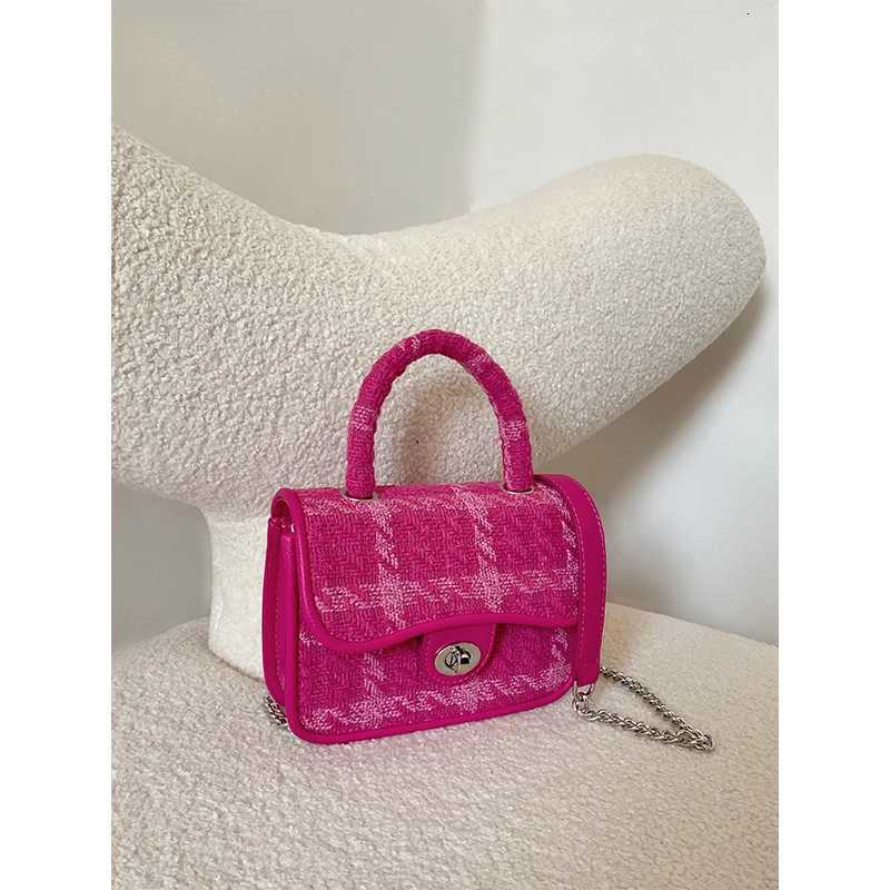 Tweed Knitting Women Shoulder Crossbody Bags Simple Chain Design Female Purse Handbags Fashion Ladies Locks Underarm Bag Z250926