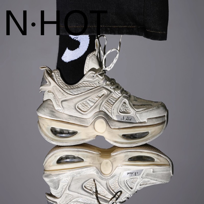 NHOT New Designer Outdoor Sports Shoes With Thick Sole And Increased Air Cushion Casual Running Shoes With Trendy And High-end Feel Suitable For Both 