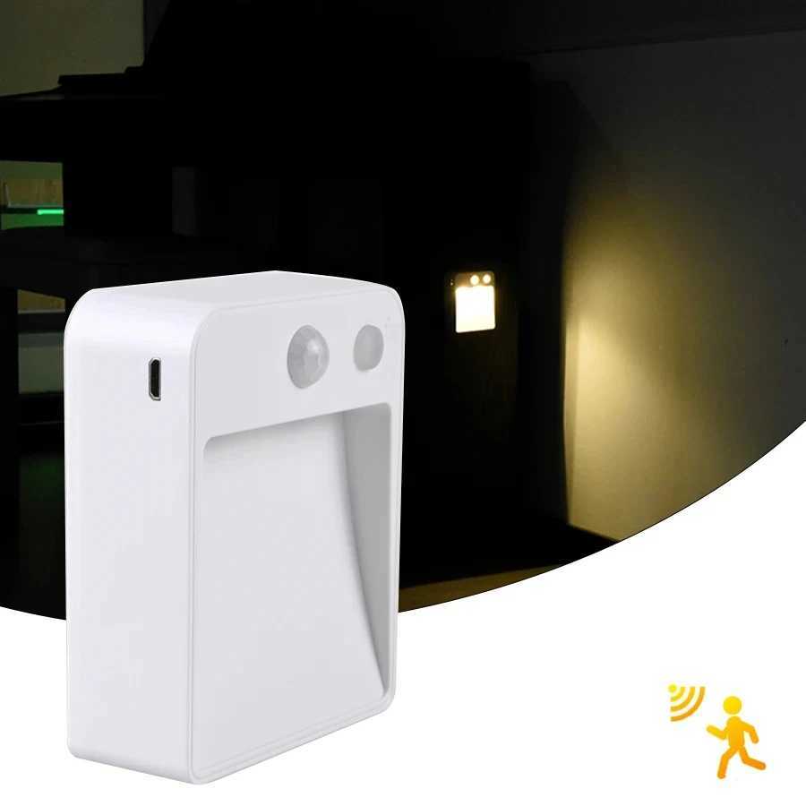 LED Night Light PIR Motion Sensor Night Lamp Wireless Detector AA Battery Powered Wall Lamp Auto OnOff Cabinet Stairs Lighting C250925