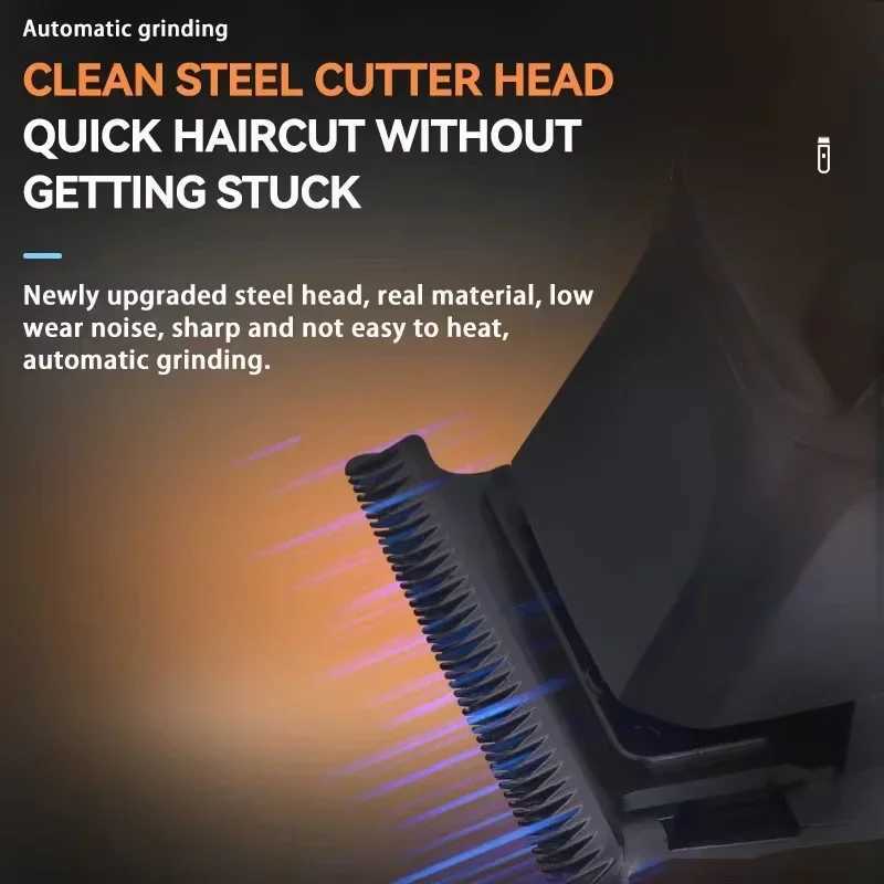 Kemei KM2371 Mens Home Electric Hair Trimmer LCD Display Adjustable Body Hook for Easy Storage Kemei Hair Clippers Men R250926