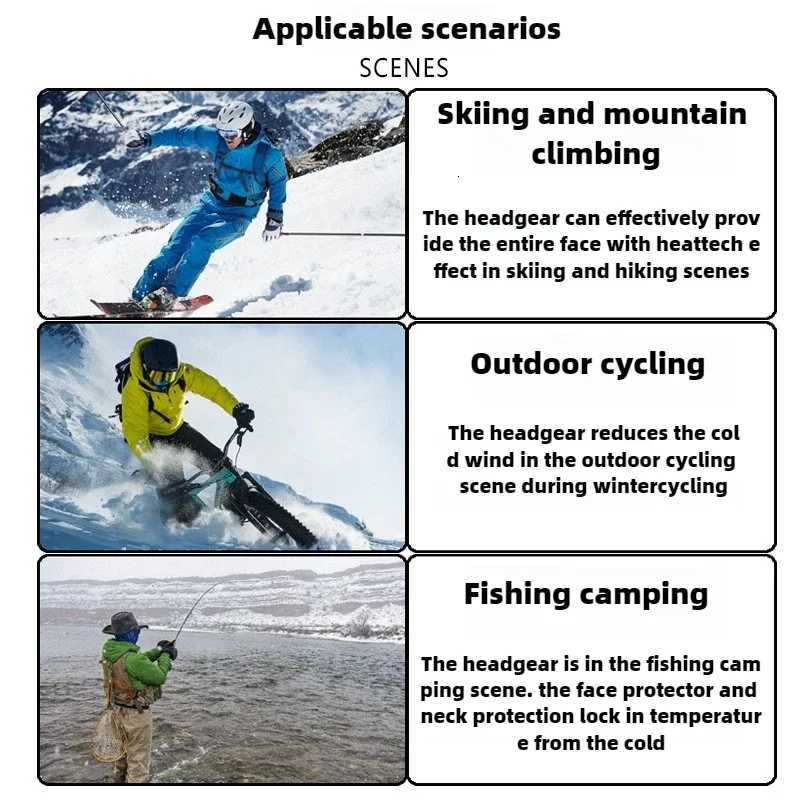 Winter Skiing Headgear for Warmth Outdoor Sports Windproof and Cold Proof Motorcycle Fleece Face Protection Bicycle Riding Mask Z250926
