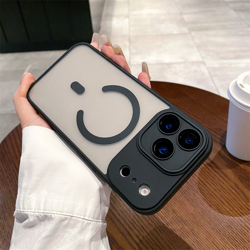 Smoky Magsafe Case Hard PC Ultra slim Phone case for iPhone 17 PRO MAX Air Anti-drop wirless charging for samsung s25 s24