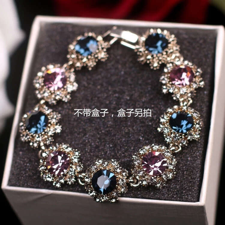 Super Shiny Rhinestone for Women Korean Fashion Crystal Elegant Bangle Bracelet