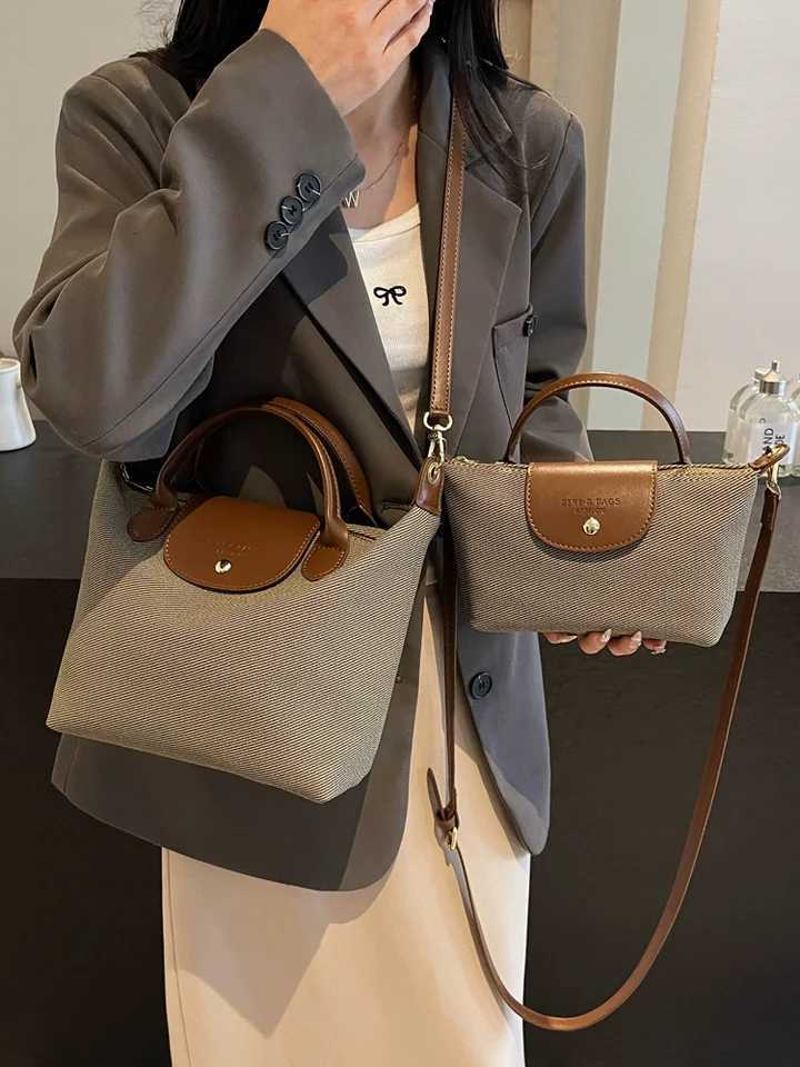Fashion Commuting bag for women 2025 New Casual Canvas Crossbody Bag Small Handbag and Purse Ladies Handheld Dumpling BagW250926
