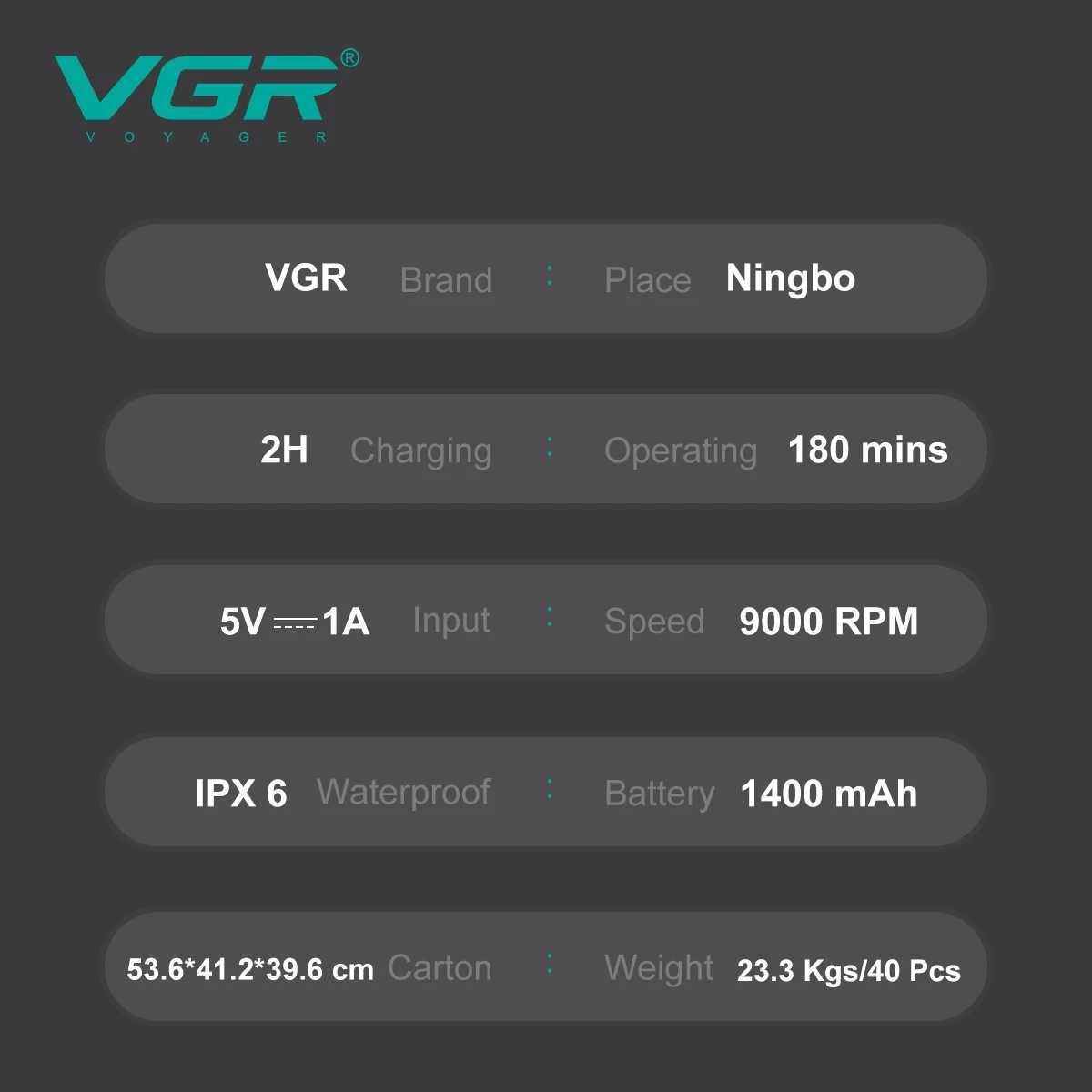 Face Shaver Professional 0MM Foil Shaver 9000 RPM Shaving Beard Machine Electric Reciprocating Shaving Machine for Men V368 R250926