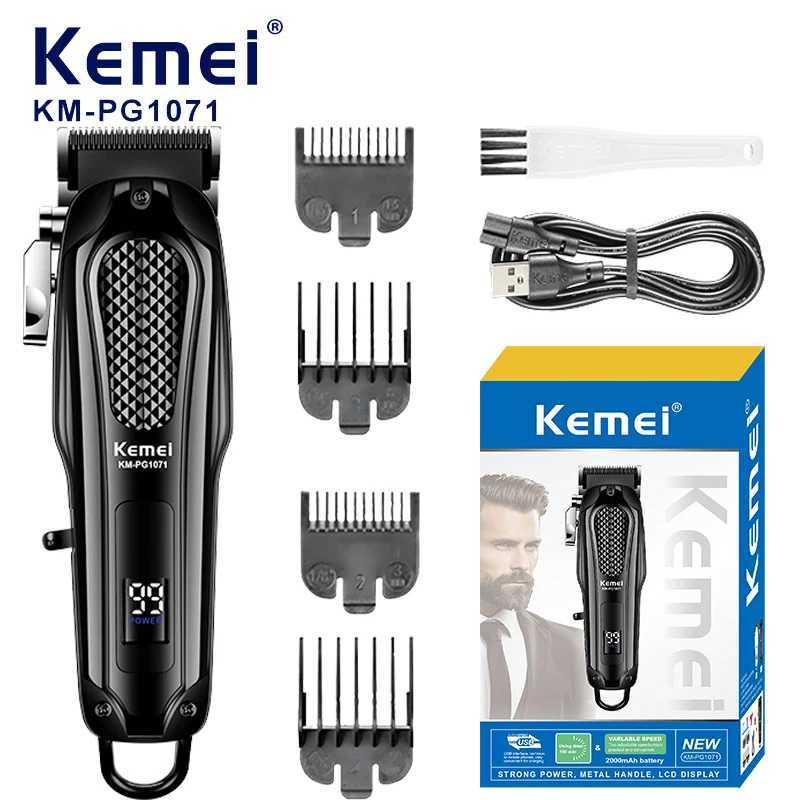 Kemei KMPG1071 Electric Hair Clipper UBS Rechargeable Cordless Beard Trimmer Men Powerful Electric Hair Clipper Trimming Tool R250926