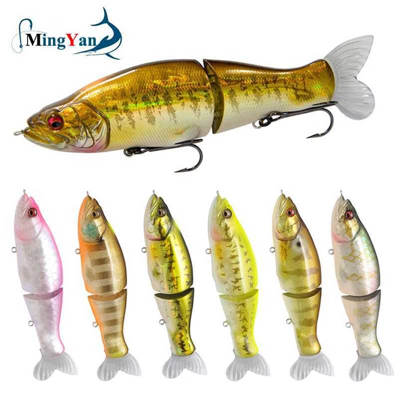 1pcs 135mm 28g Jointed Bait Shad Glider Swimbait Hard Body Slow Sinking Jointed Bass Pike Lures Fishing Tack W250926