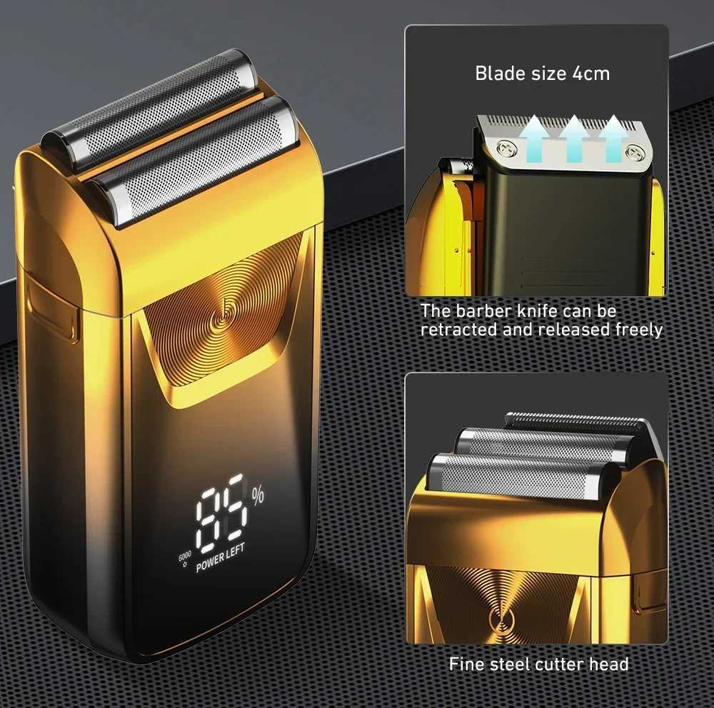 Electric Razor Electric Shaver Rechargeable Shaving Machine for Men Shaver Beard Razor WetDry Use Beard Trimmer Shaving Machine R250926