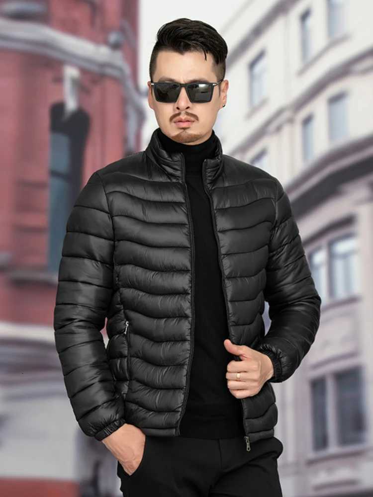2025 Men Jackets Warm Thick Parka Winter Casual Mens Outwear Coats Solid Stand Collar Male Windbreak Cotton Padded Jacket W250926
