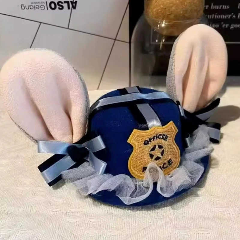 Disney New Judy Hat Rabbit Bowler Hat Zootopia Police Officer Judy Hat ChildrenS Adult Cosplay Headband Headwear Hat Cute Gift Hot H250926