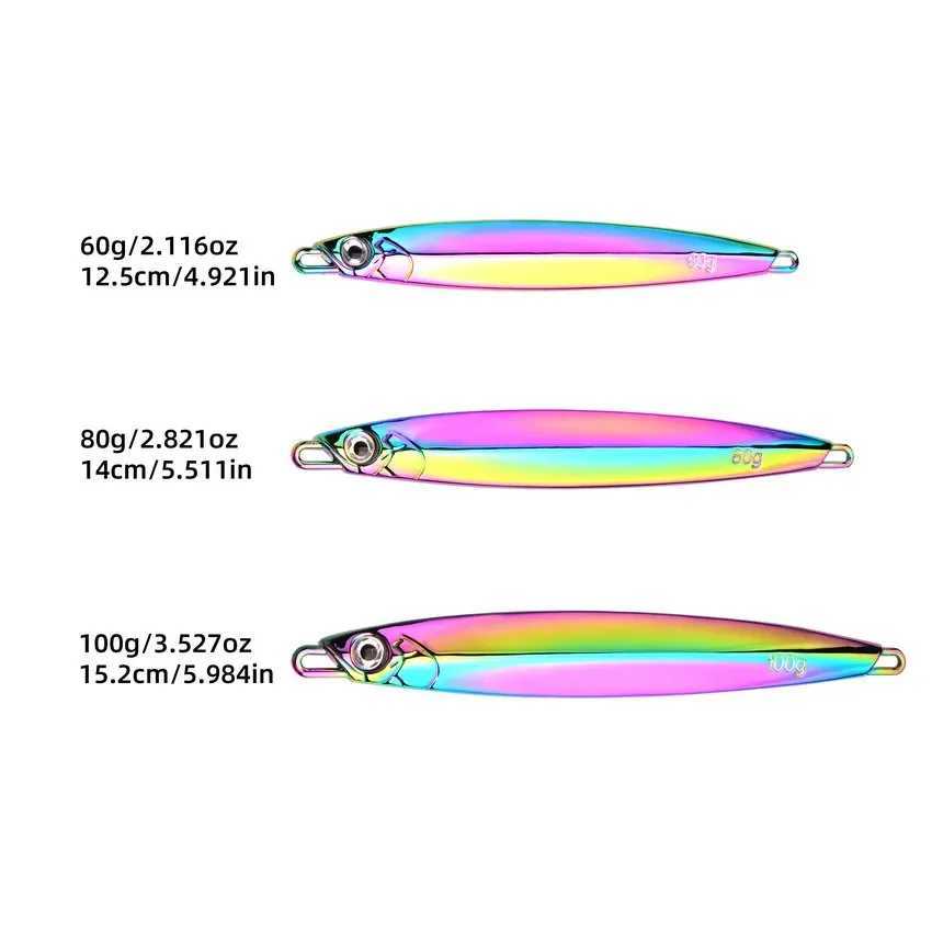 Metal Spoon Jig Fishing Lure 60g 80g 100g Long Cast Jigging Bait Lures Fishing Wobbr for Sea Bass Big Game Sinking Lures W250926