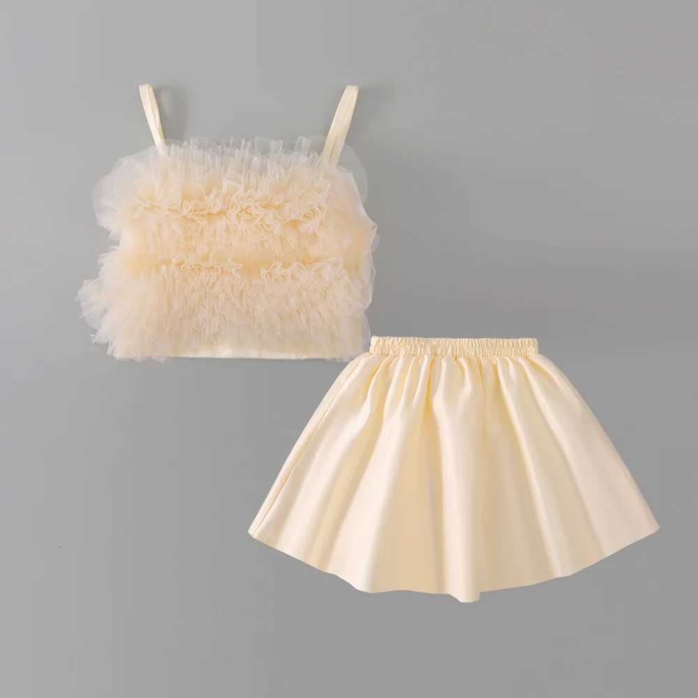 Party Satin Girls Split Dress Elegant Bridemaid Birthday Prom Princess Kids Dresses for Girl Fluffy Tulle Wedding Gala Costumes Z250926