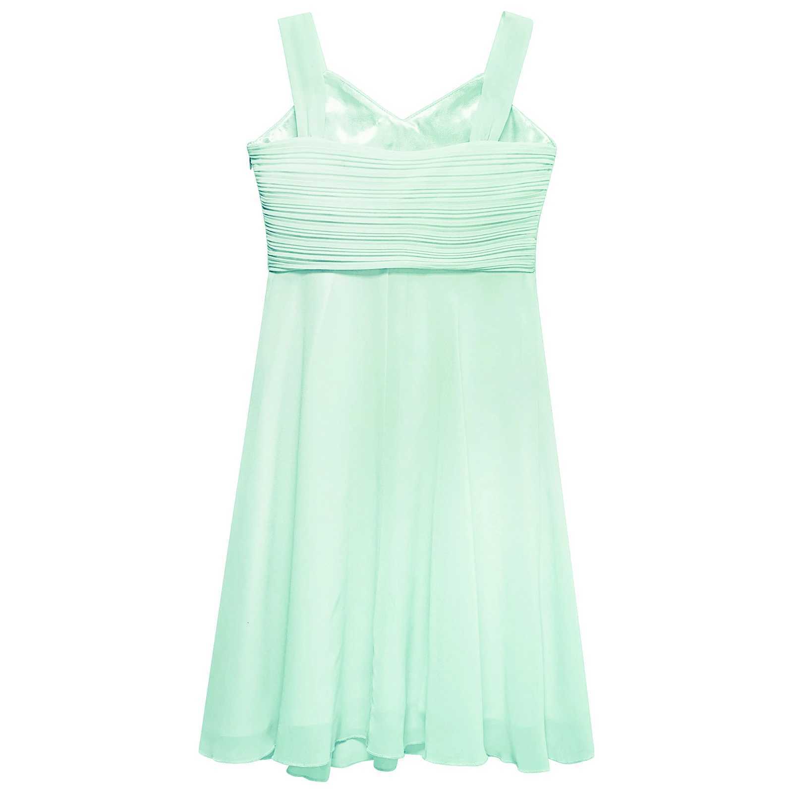 Kids Wedding Flower Girls Dress Elegant Prom Evening Birthday Party Maxi Dress Sleeveless Ruched Bodice Chiffon Princess Gown Z250926