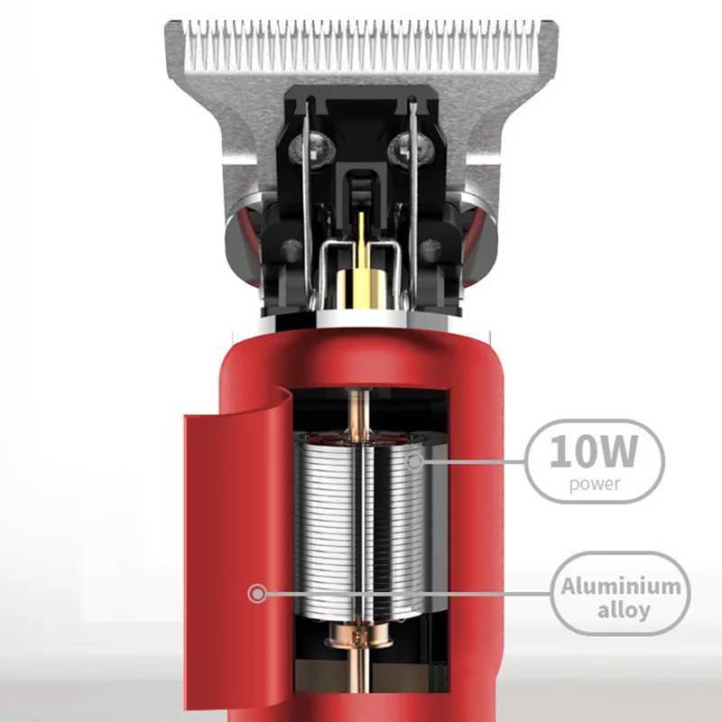 Kemei 10w LCD Display Cordless Rechargeable TBlade Men Hair Trimmer USB TypeC 0mm Zero Gapped Baldhead Shaver Barbershop Home R250926