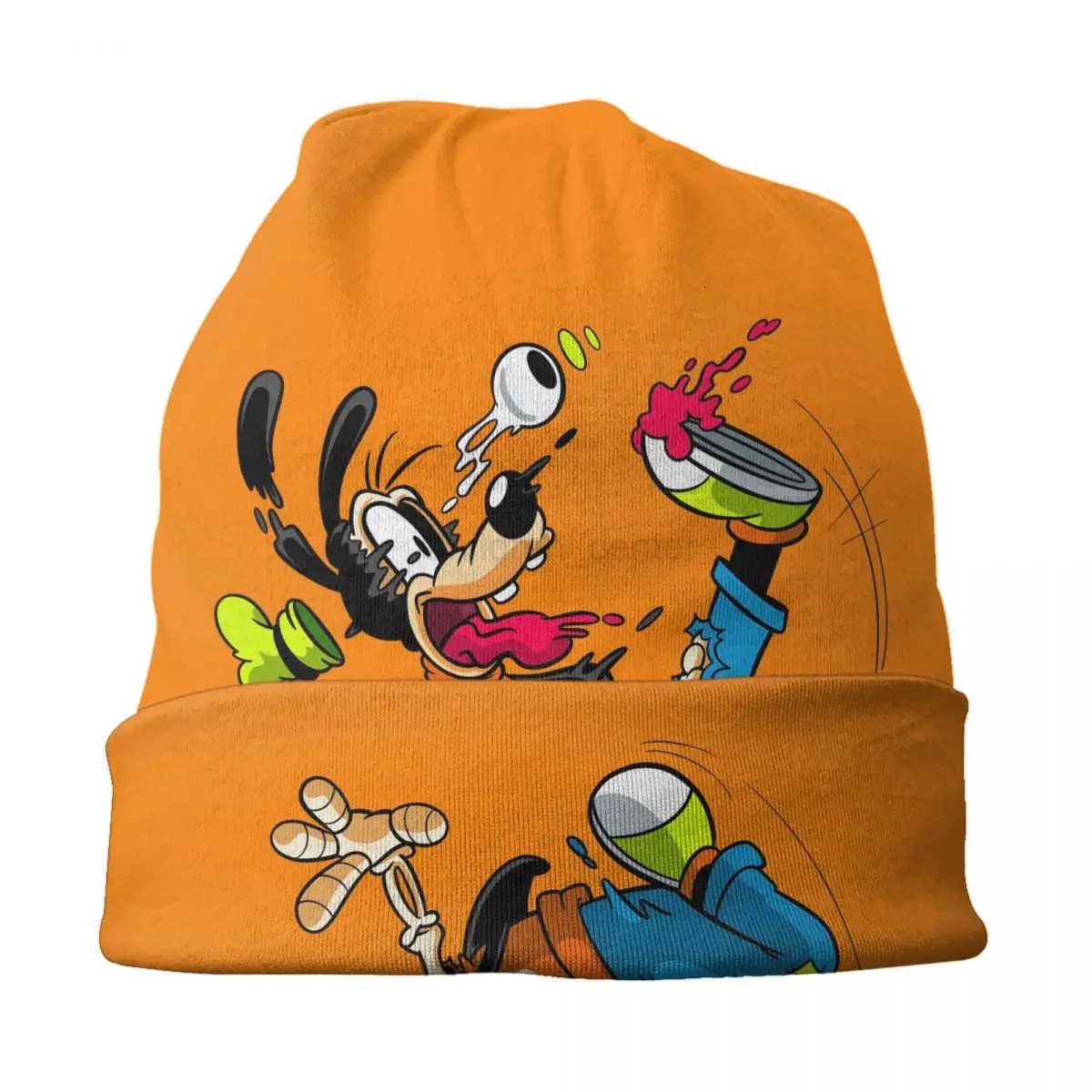 Disney Custom Goofy Skullies Beanies Caps For Men Women Unisex Street Winter Warm Knitted Hat Adult Cartoons Bonnet Hats H250926