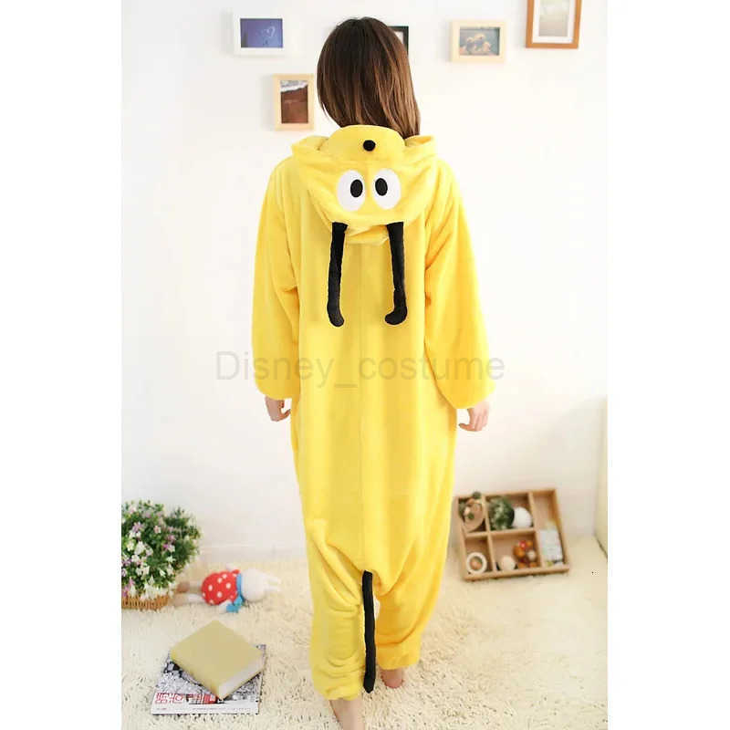 Disney Pluto Cosplay Costume Onesie Kigurumi Kids Adult Zipper Cartoon Dog Pajamas Christmas Halloween Gift Soft Homewear Pyjama H250926