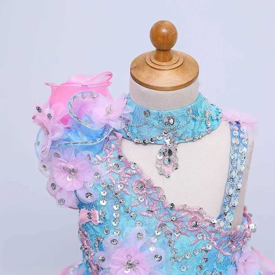 Colorful Little Flower Girls Dresses Sleeveless For Weddings Party Dress Kids Prom Dresses Evening First Communion Gowns Z250926