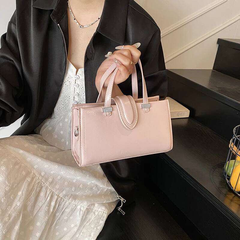 Leather Small Crossbody Bags Lady Shoulder Bag for Women New Trend Fashion Short Handle Handbags and Purses