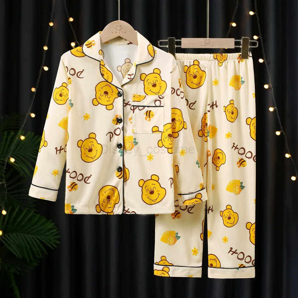 Disney Classic Pajama Sets Children Print Soft Comfortable Sleepwear Set Kids Suitable Single Breasted Comfy Home Clothes Autumn H250926