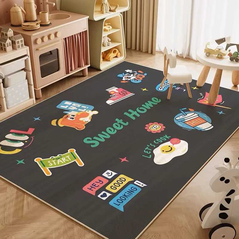 VIKAMA Childrens Room Baby Play Rug Living Room Crawling Mat Bedroom Reading Area Cartoon Rug Home Decoration C250926