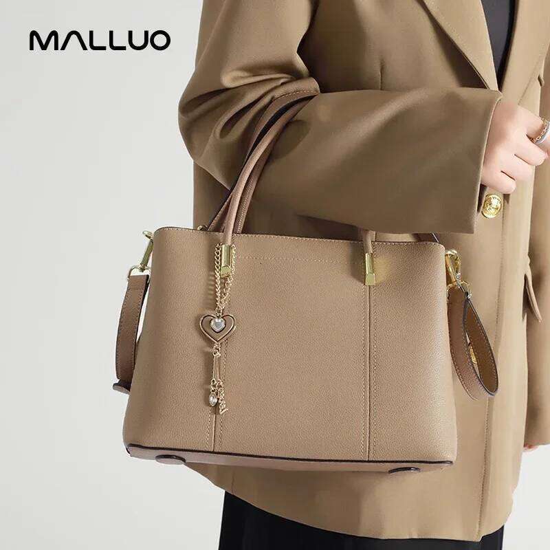 Ladies Split Cowhide Fashion Design Bag Women Retro Cow Leather Shoulder Bags Female Commute Casual Tote Handbag For Lady Suotong2509