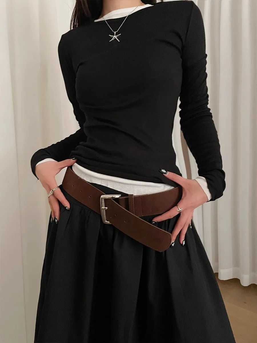 Fashionable Versatile Belt For Women Vintage Style With Skirt And Jeans Waist Cincher For Spring 2025 New Leather Belt L250926
