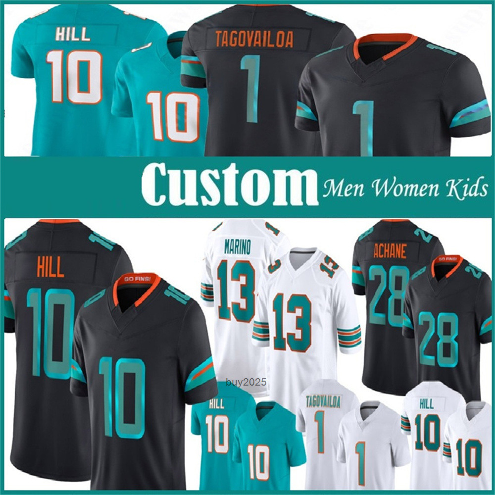 Custom Dolphinss 17 Jaylen Waddle Jersey Tua Tagovailoa Tyreek Hill Dan Marino Jevon Holland Jaelan Phillips Jalen Ramsey Braxton Berrios player Jerseys nice