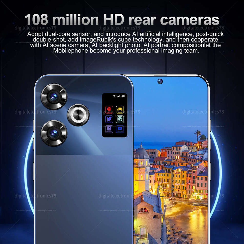 S25Ultra smartphone 16GB+1TB cell phone Unlocked Touch Play Screen Android Smart 13 System Androi Camera Phone HD Display Face 7.3inch