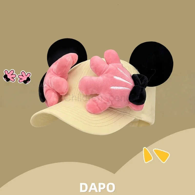 Disney new cartoon bow palm baseball hat womens summer big ears funny versatile cute baseball cap H250926