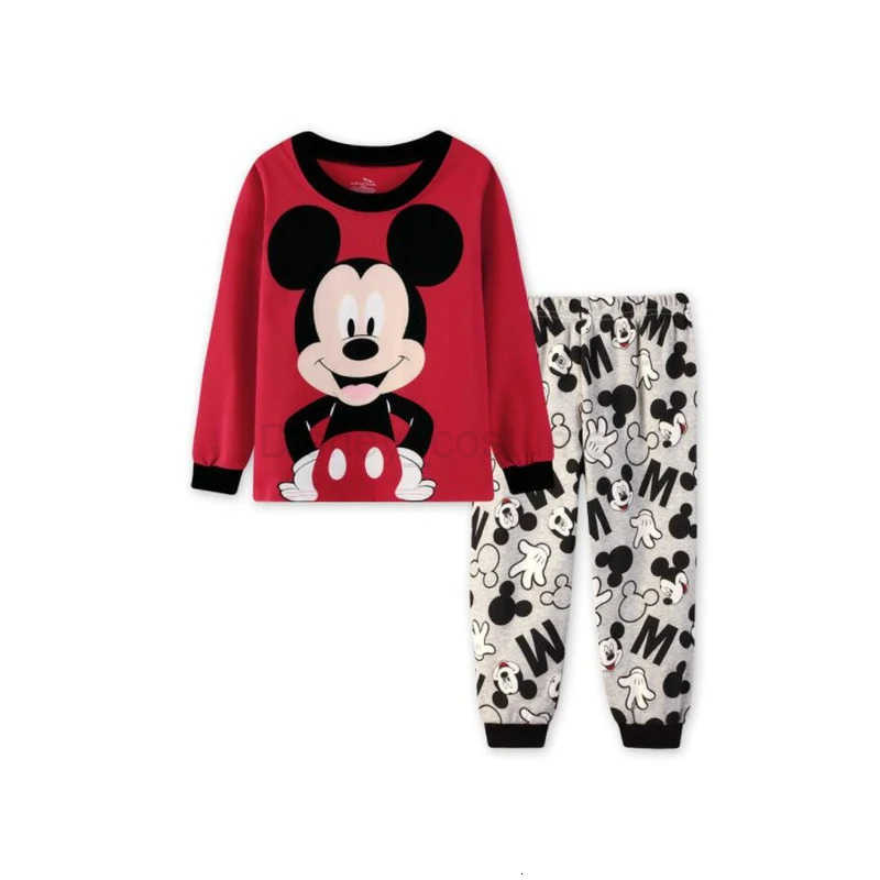 Disney 2024 New Boys Long Sleeve Pyjamas Kids Mickey Pajamas Baby Cotton Pijama Children Sleepwear Girls Clothing Sets Baby Wears H250926