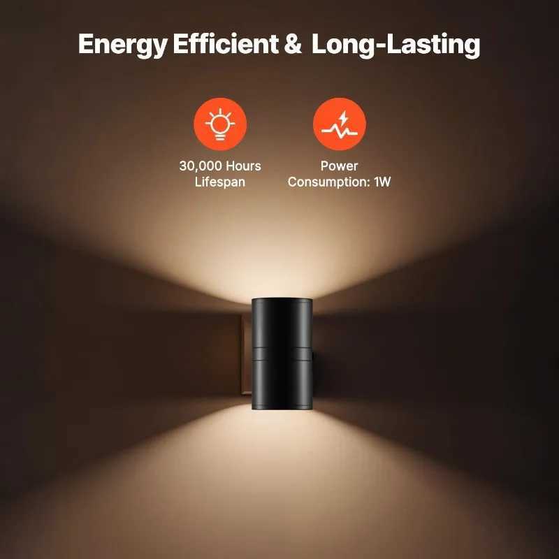 Plug in Wall Mounted Night Light with Dusk To Dawn Sensor Dimmable for Corridors Bathrooms Bedrooms and Stairs C250925