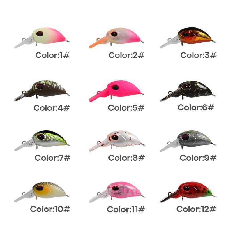 TOYO 21g40mm Sinking Crank Lure Mini Wide Tongue Plate Crank Bait ft And Right High Frequency Swing Trout Lure W250926