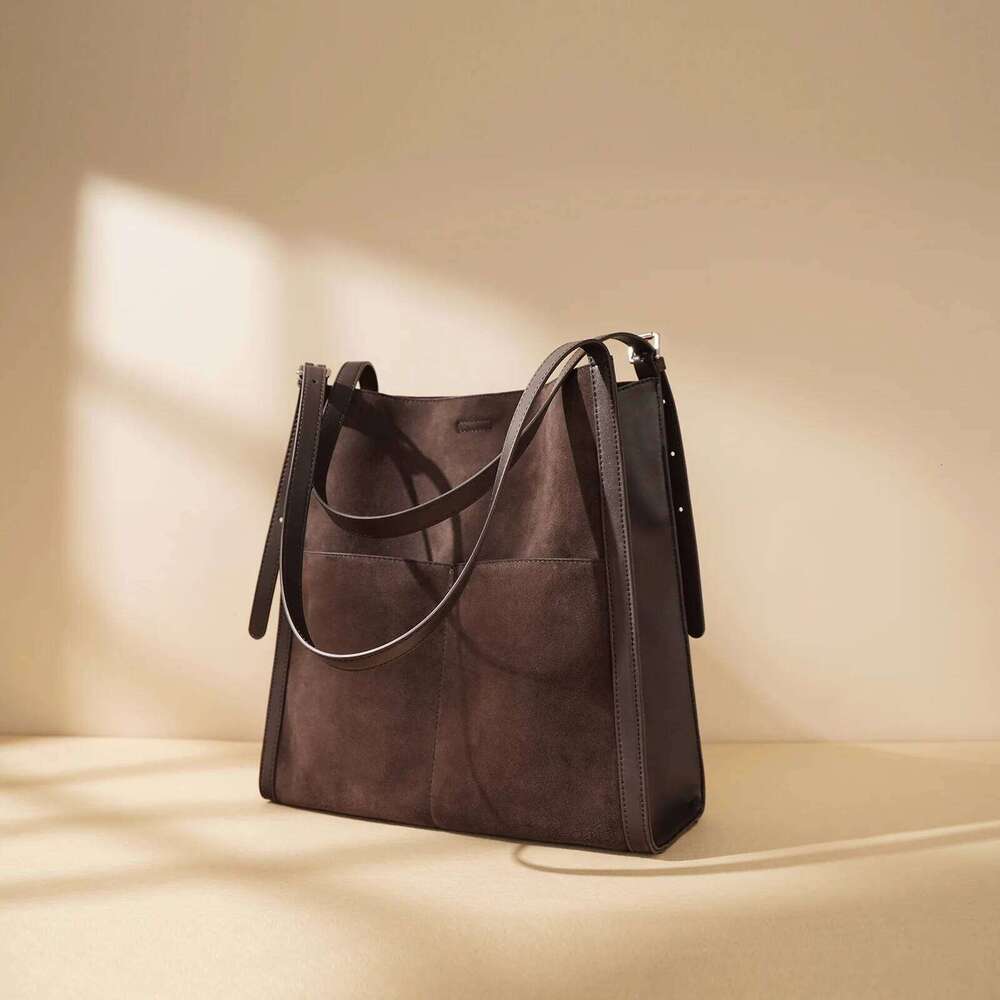 Women's Bag Large Capacity Frosted Patchwork Hand Armpit Fashion Vintage Tote Purses And Handbags suotong2509