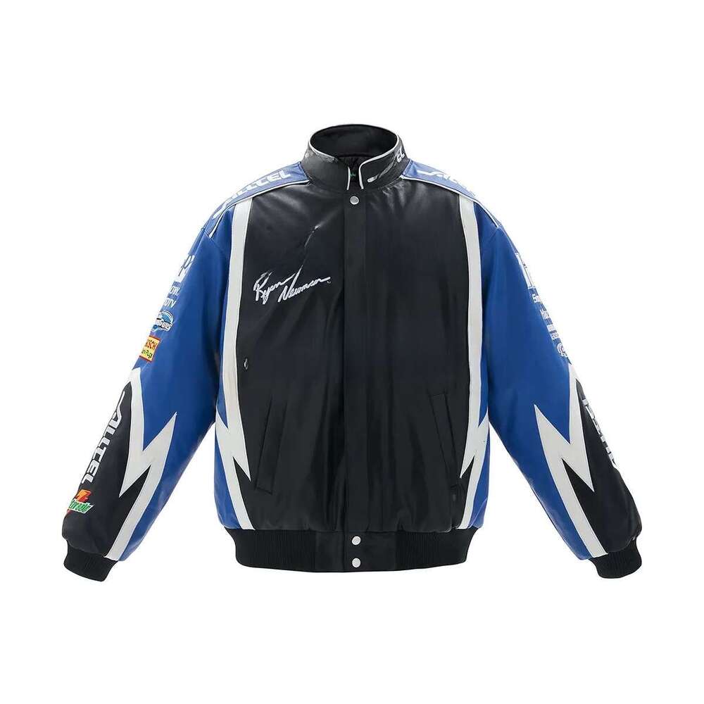 2025 new Mens jackets F1 PU leather jacket fully embroidered heavy-duty patchwork handmade Gothic punk retro style racing motorcycle Windpro