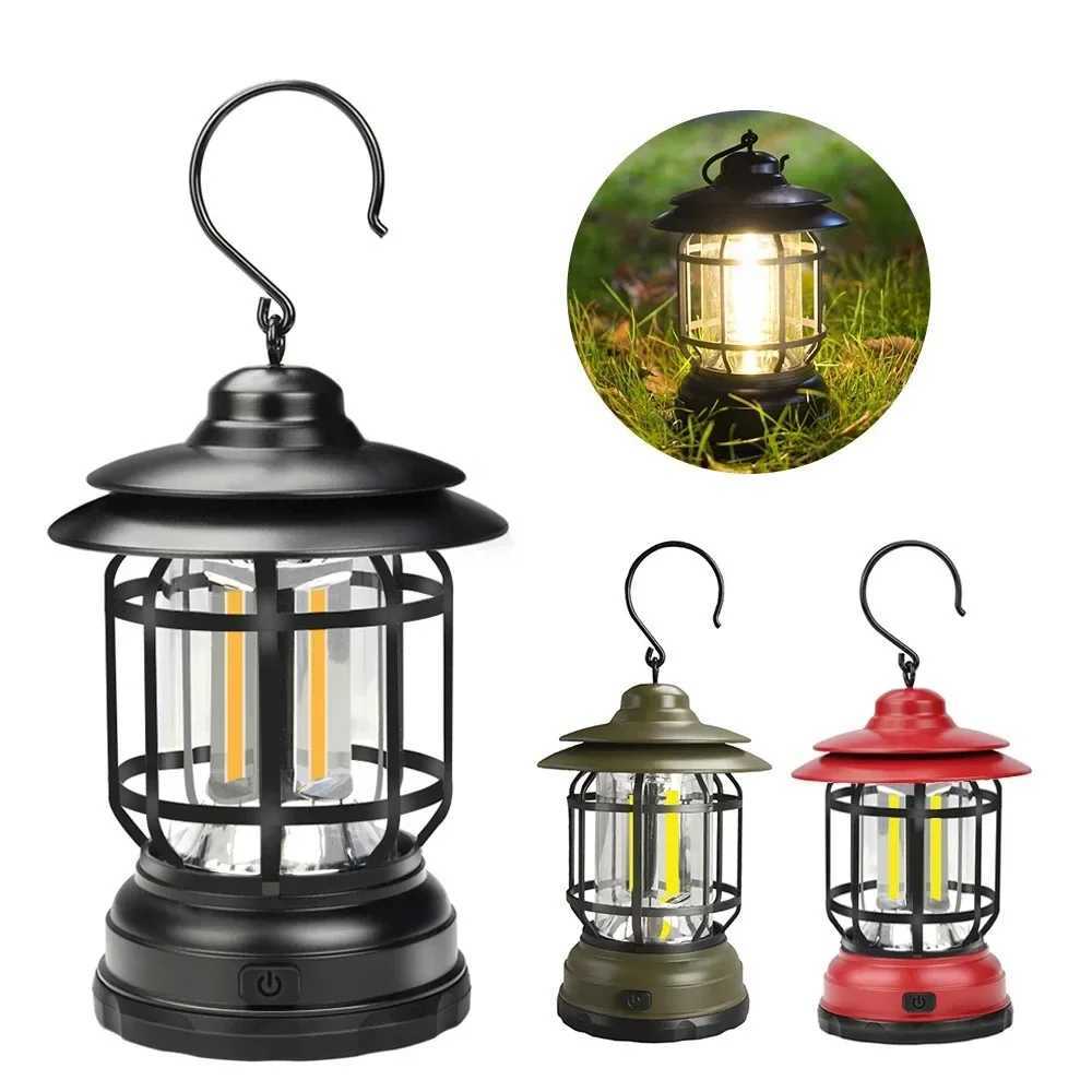 Outdoor Camping Handheld Lamp COB Charging Retro Horse Lantern MultiFunctional Tent Light Home Use Courtyard decorative lights C250925