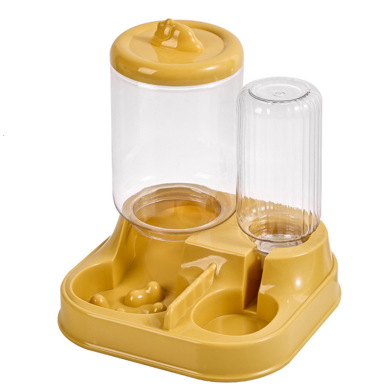 Automatic Dispenser Large Capacity Food Storage Bucket Cat Bowl Integrated Flowing Dry and Wet Separation Water Feeder