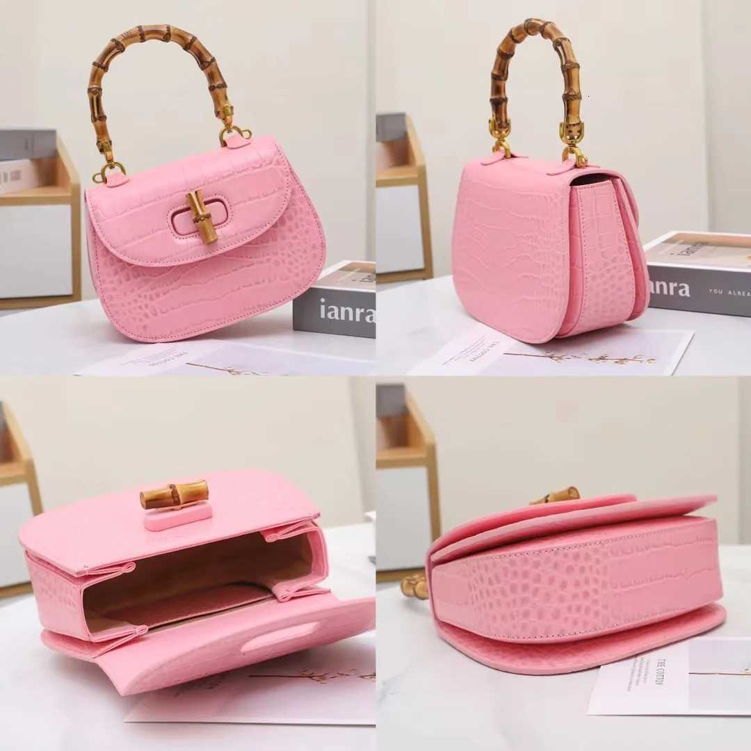 Fashion Genuine Leather Women Small Handbags Splicing Design Lady Saddle Hand Bags With Bamboo Handle Z250926