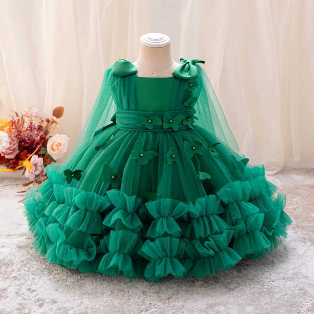 HETISO Baby Girls Princess Dress Butterfly Petal Tutu Party Prom Gown Kids Birthday Bridesmaid Wear 16 Years Z250926